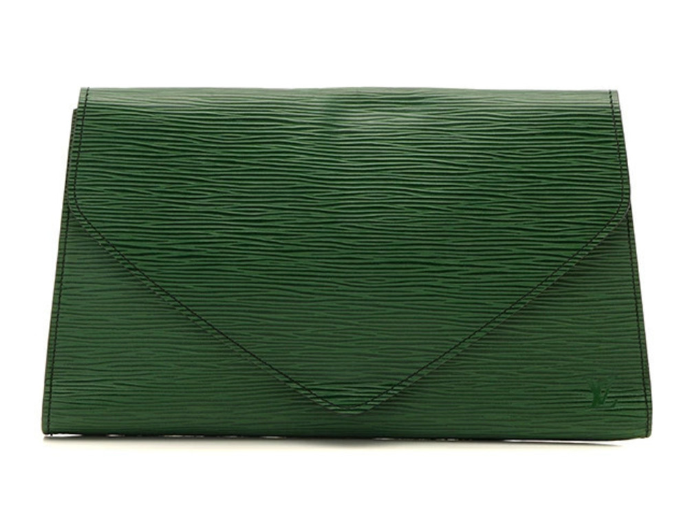 LOUIS VUITTON Clutch Bag Art Deco Epi Leather Borneo Green